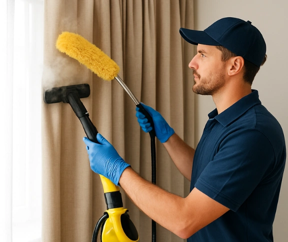 Trusted drapes cleaning technician Matty Curtain Cleaning westlake QLD