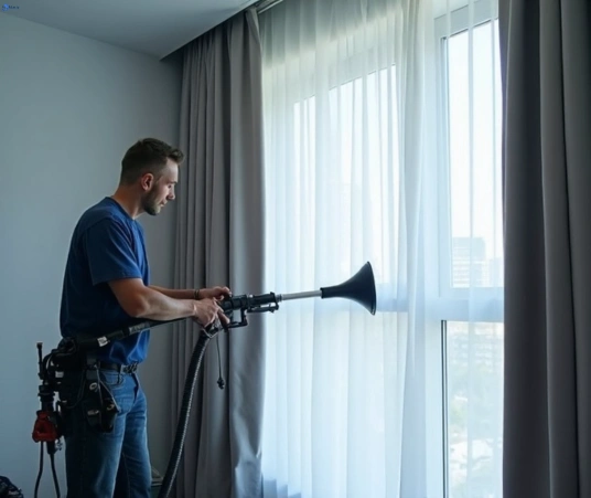 Professional drapes cleaning process tools Matty Curtain Cleaning westlake